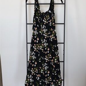 Reformation Black and White Maxi Sundress for Wedding Guest